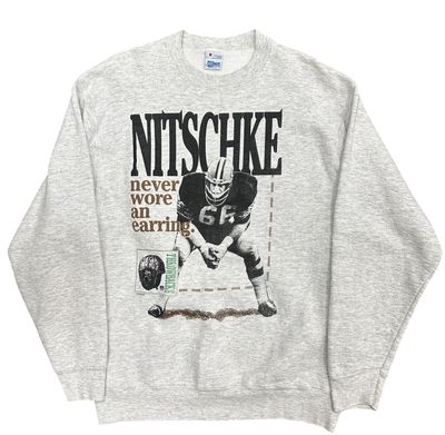 Vintage Green Bay Packers Ray Nitschke Crewneck Size Large