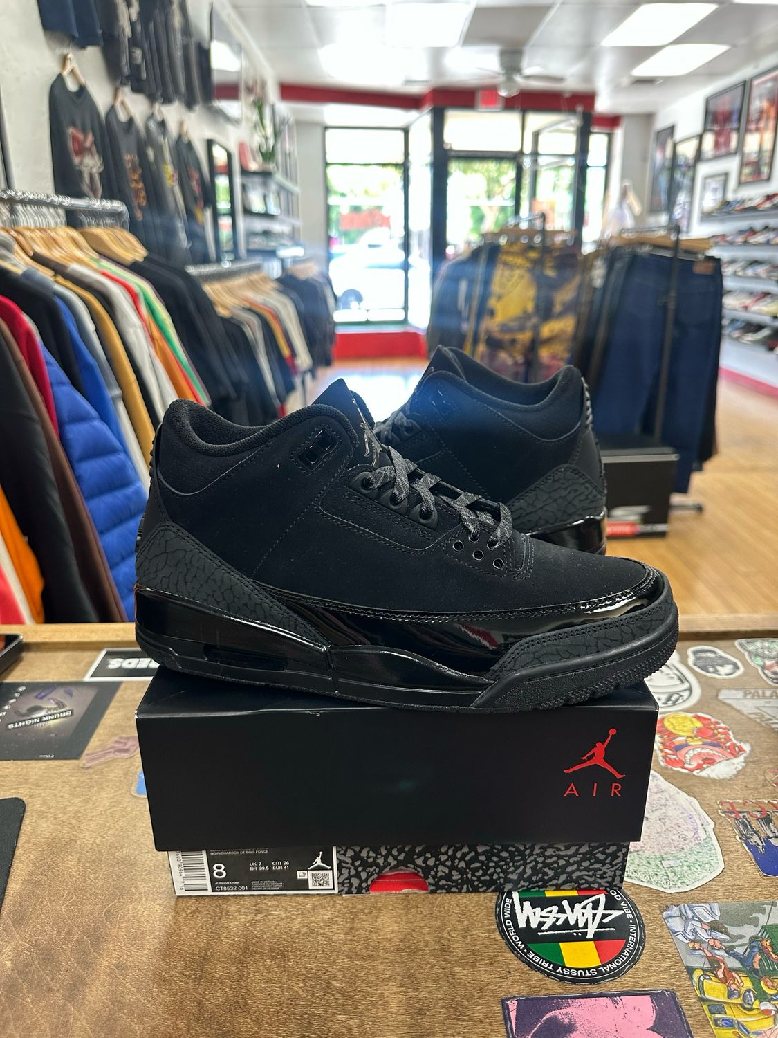 Jordan 3 Retro Black Cat (2025) Size 8 (WORN)