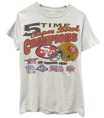 Vtg 1995 49ers 5x Champion Tshirt Size Medium
