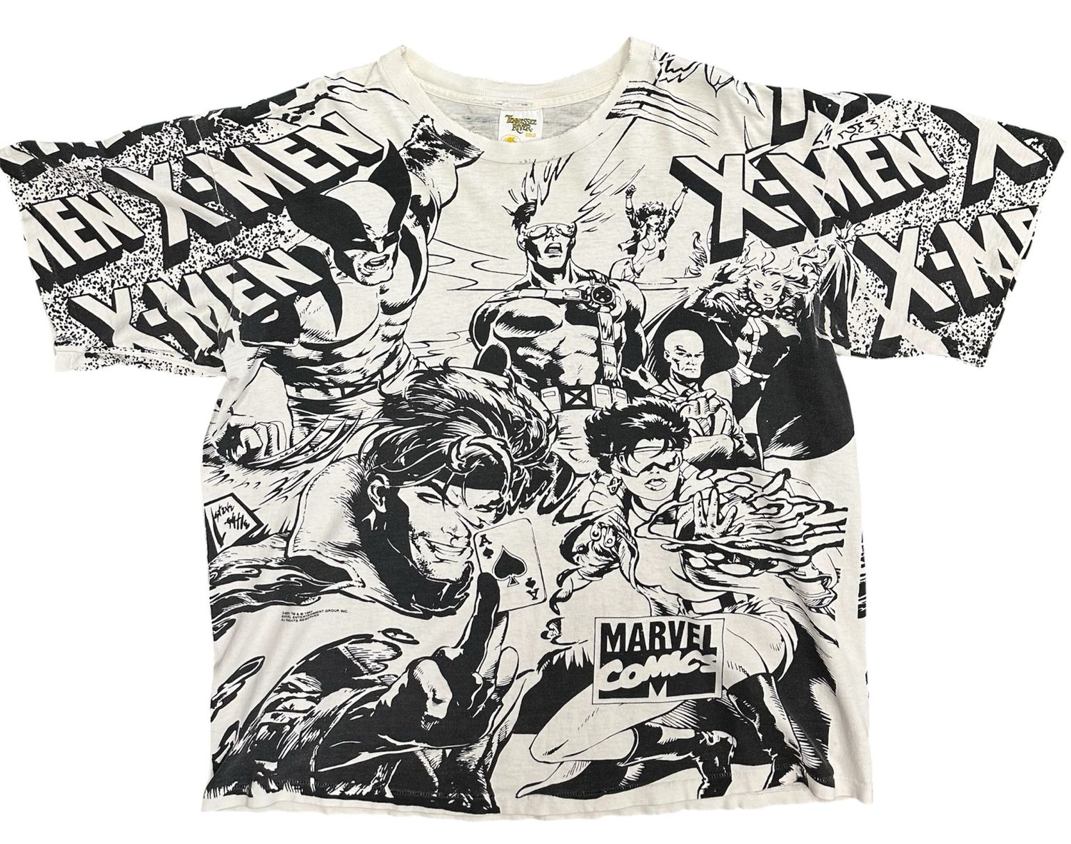 Vtg 1993 Marvel Xmen Aop Size XL
