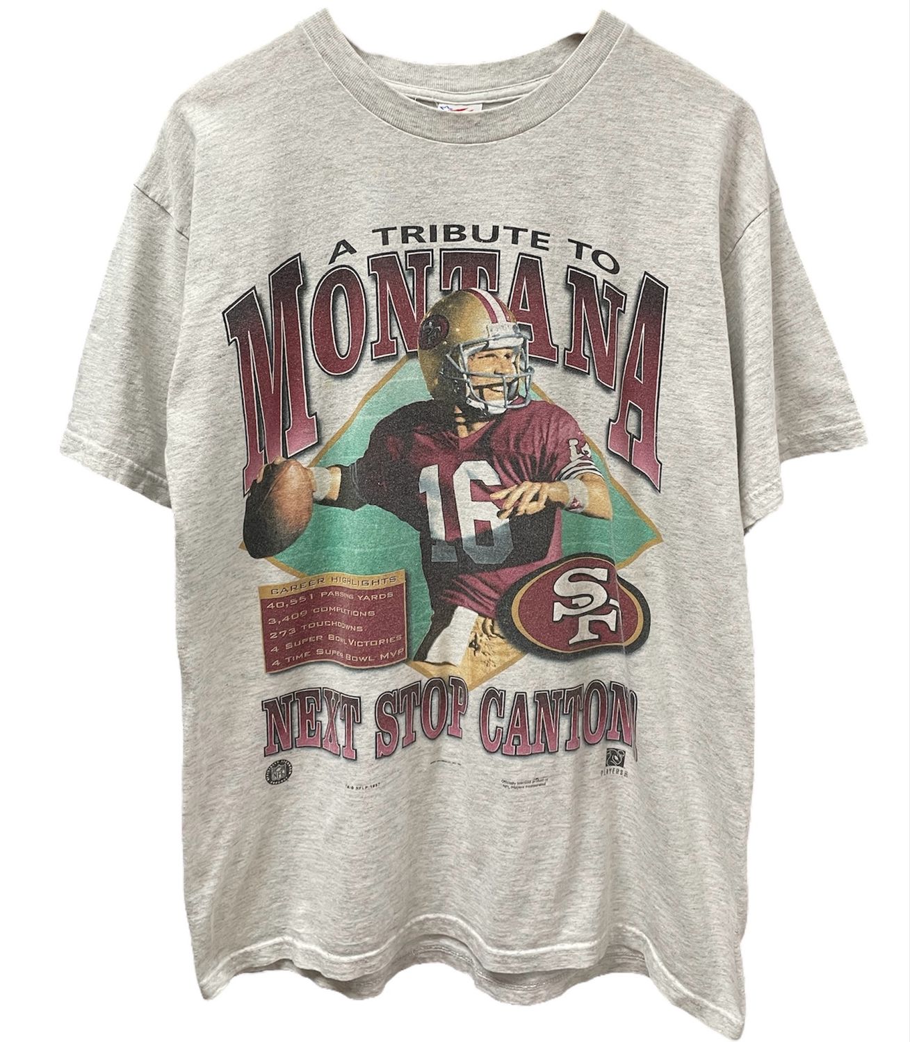 Vtg 1997 Joe Montana Tribute Tshirt Size Large