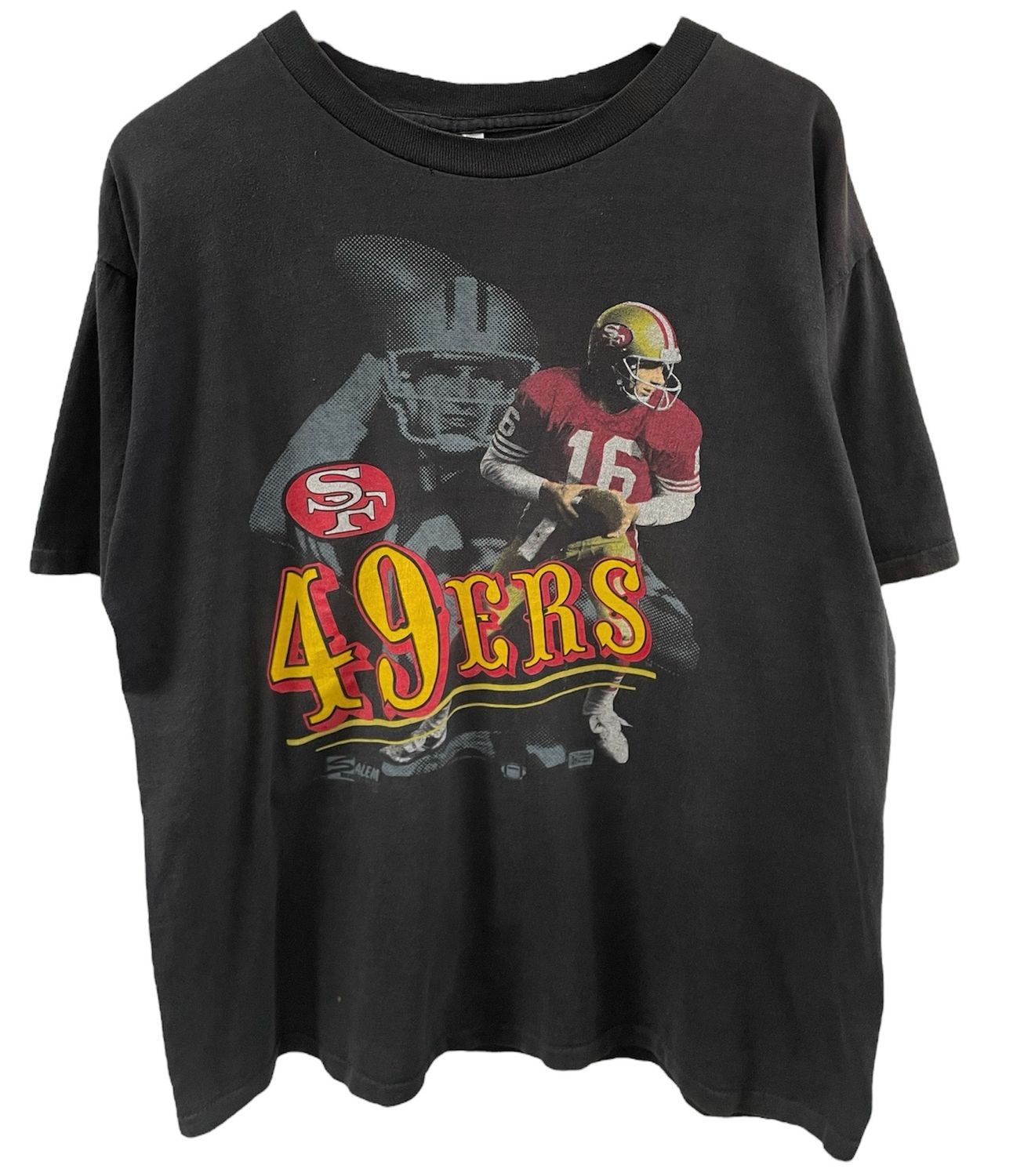 Vtg 1990 Joe Montana 49ers tshirt Size Xlarge