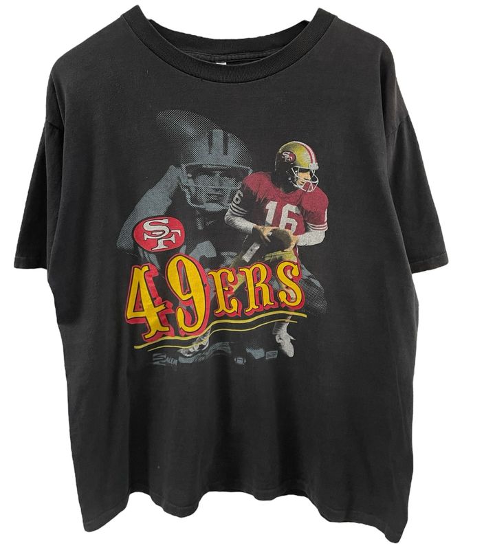 Vtg 1990 Joe Montana 49ers tshirt Size Xlarge