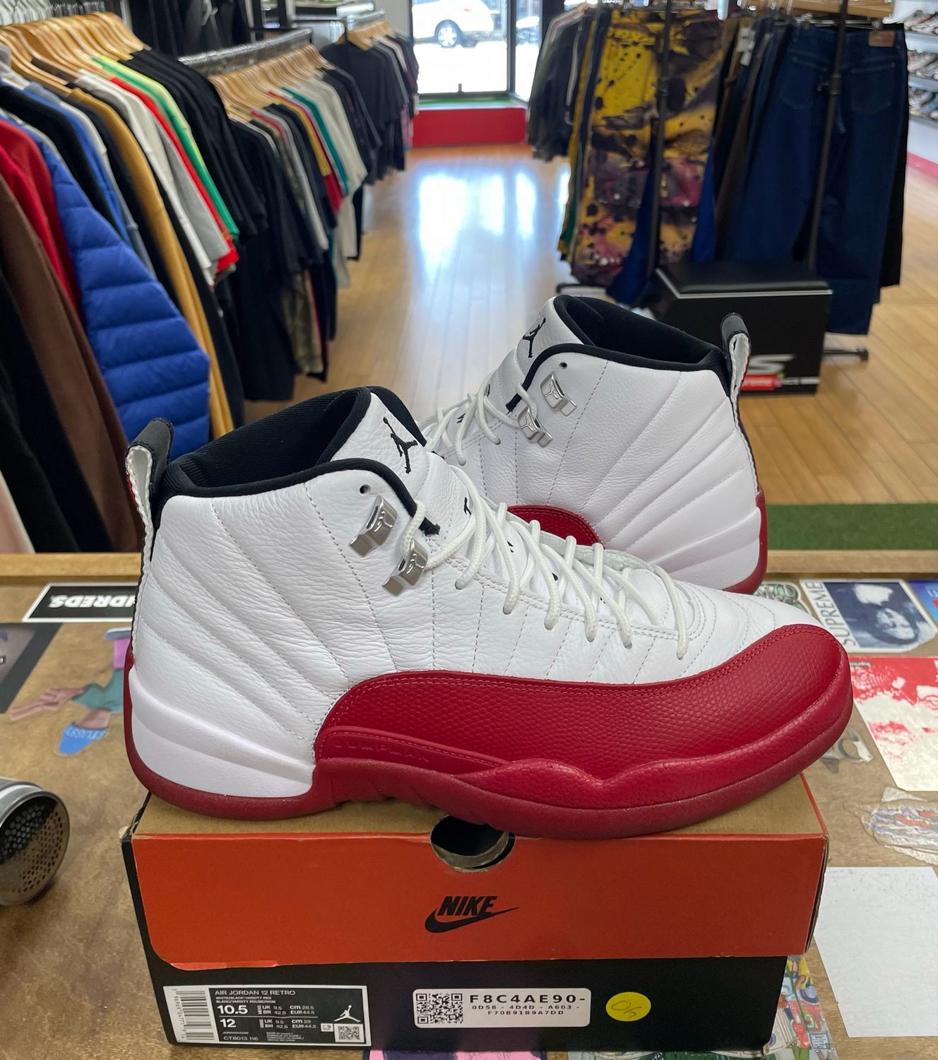 Jordan 12 Retro Cherry (2023) Size 10.5 (LIGHTLY WORN)