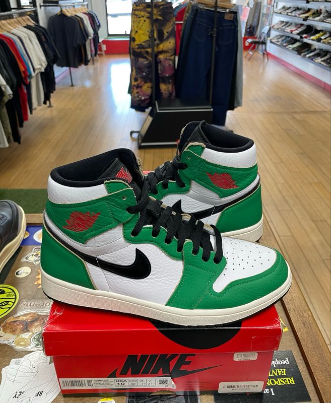 Pre Owned Jordan 1 Retro High Lucky Green (Women&#39;s) Size 10,8.5M