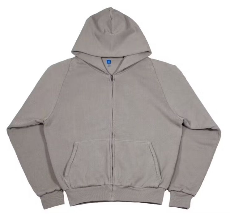 Brand New Yeezy x Gap Unreleased Zip Sweatshirt Hoodie Light Gray Size XL