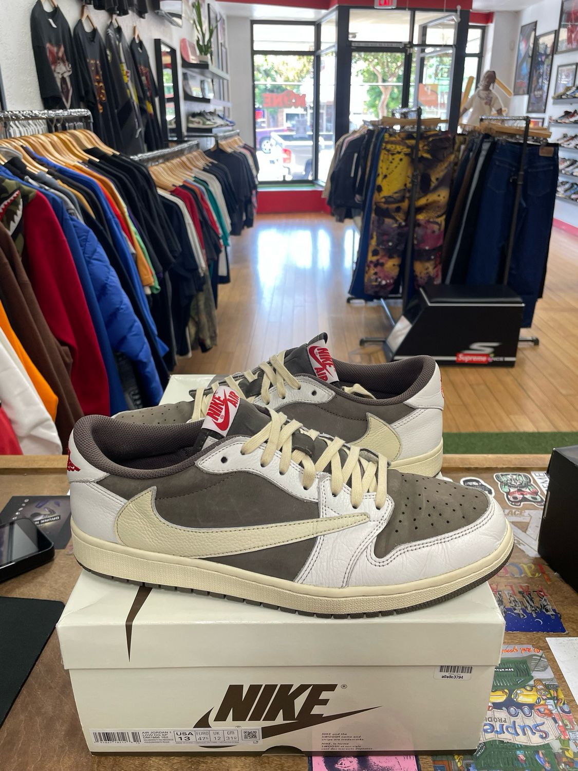 Pre Owned Jordan 1 Retro Low OG SP Travis Scott Reverse Mocha Size 13