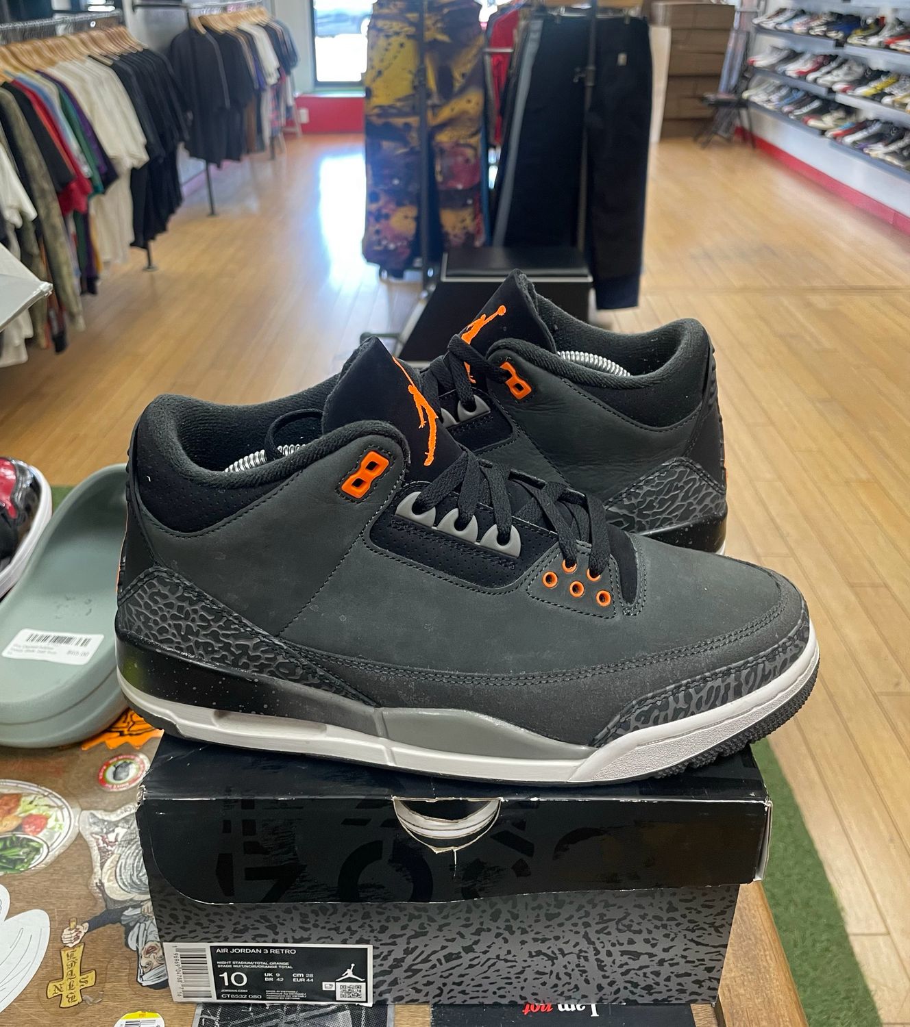 Jordan 3 Retro Fear Pack (2023) Size 10 (Lightly Worn)