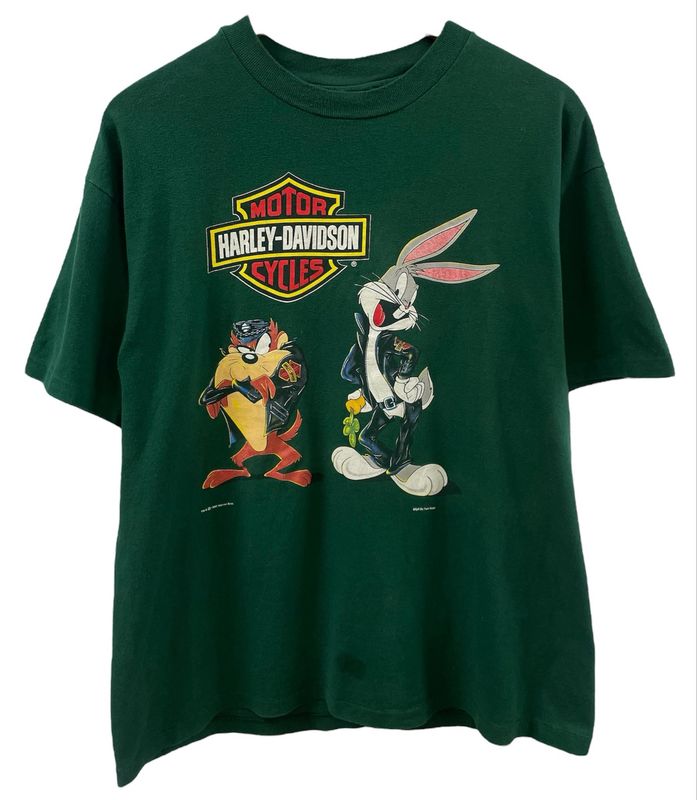 Vintage 1993 Harley Davidson Looney Tunes Tee Size Large