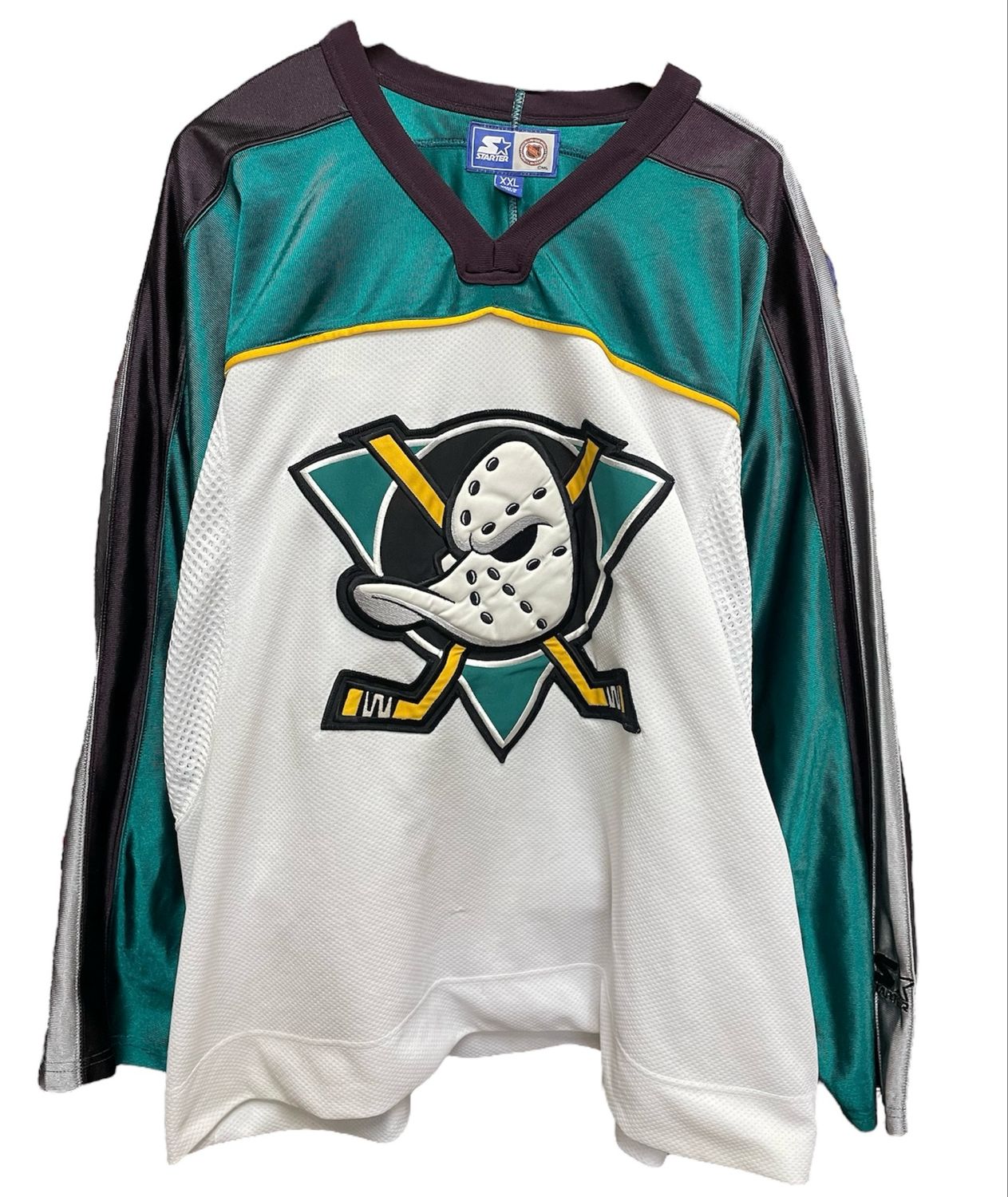 Vtg Mighty Ducks Starter Jersey Size 2XL