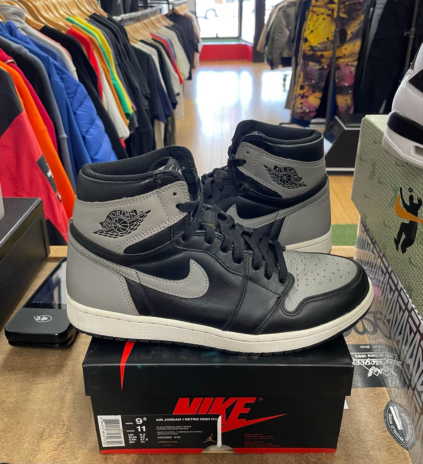 Pre Owned Jordan 1 Retro High Shadow (2018) Size 9.5