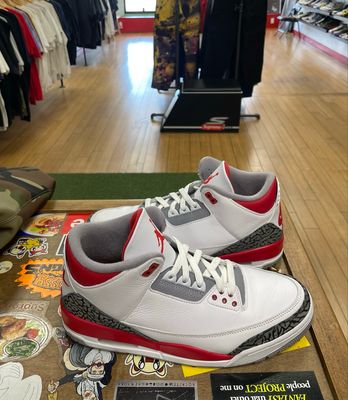 Jordan 3 Retro Fire Red (2022) Size 10.5 (WORN)(NO BOX)
