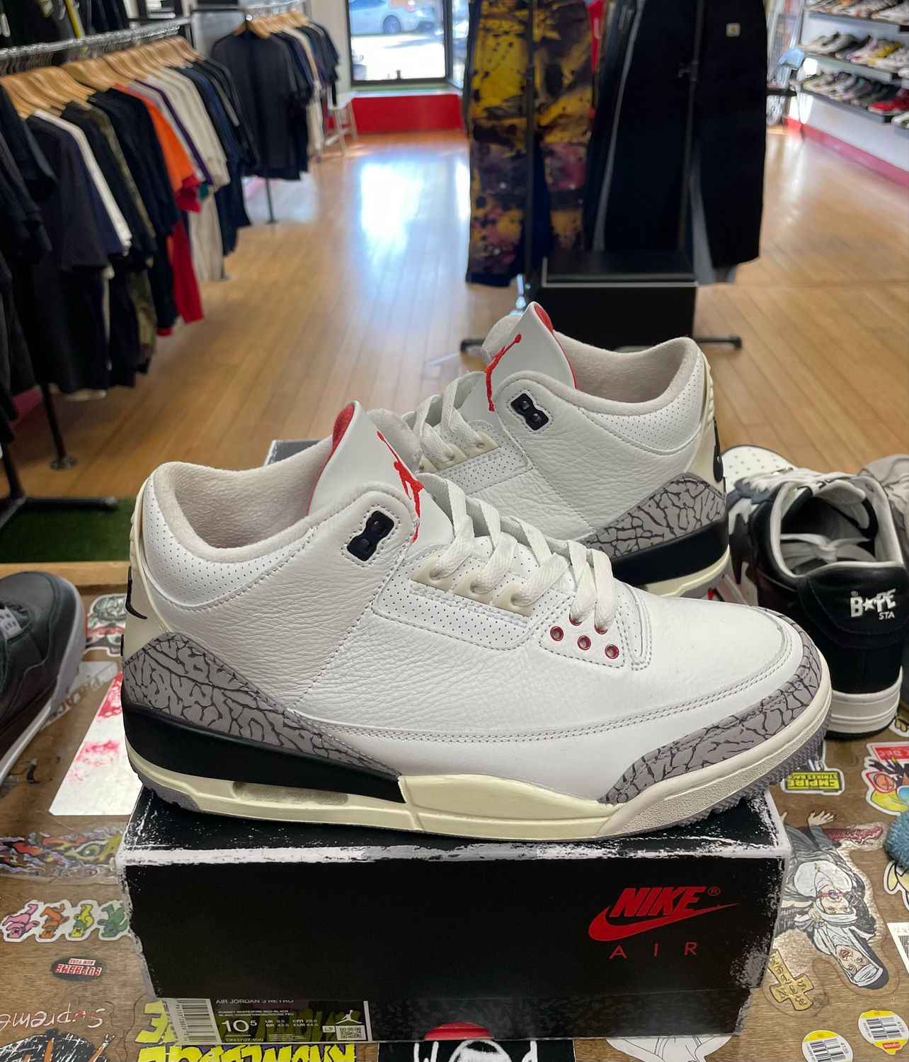Jordan 3 Retro White Cement Reimagined Size 10.5 (Worn)