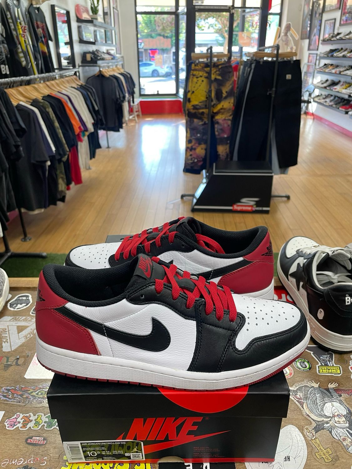 Jordan 1 Retro Low OG Black Toe (2023) Size 10.5 (Worn)
