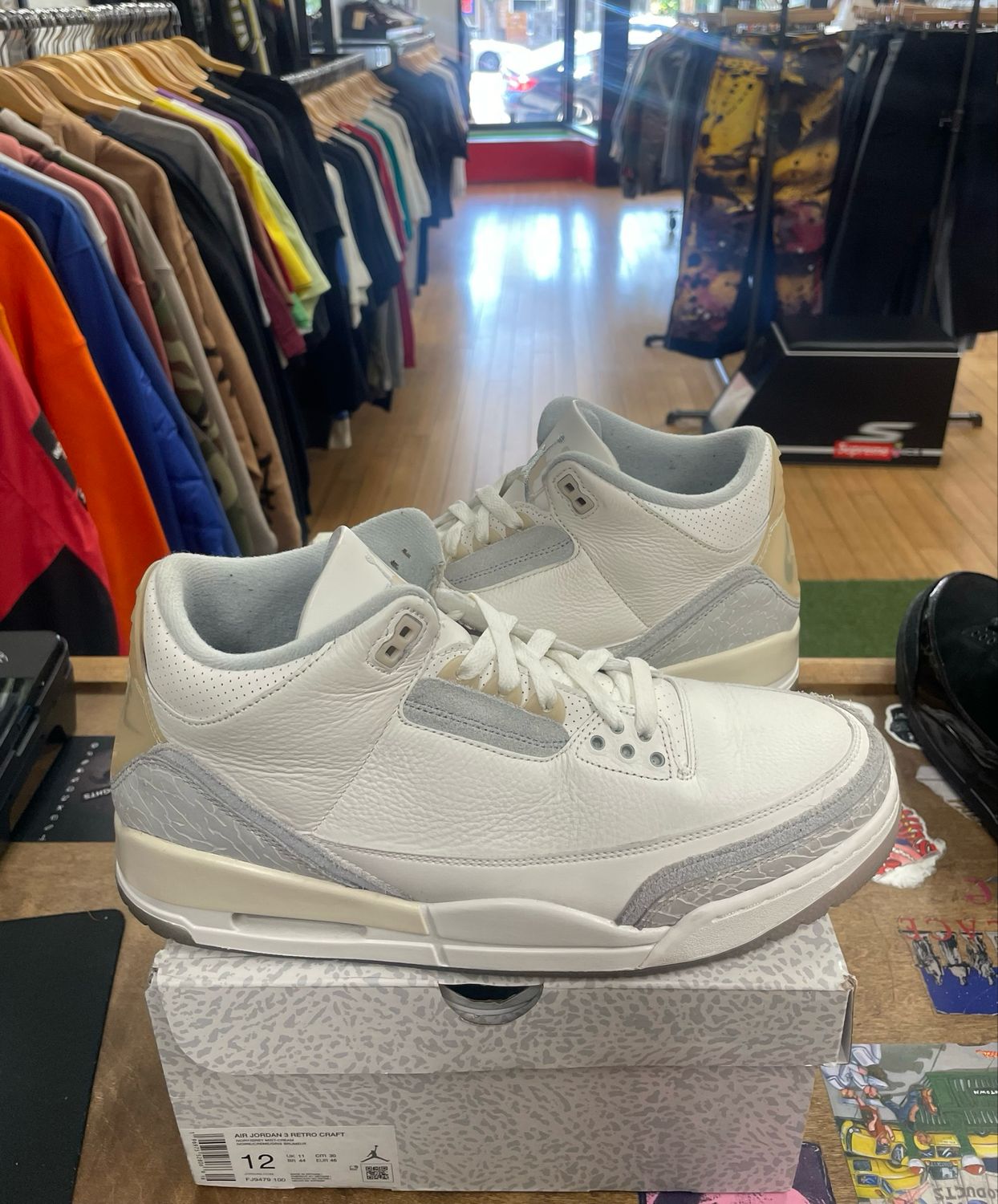 Jordan 3 Retro Craft Ivory Size 12 (Worn)