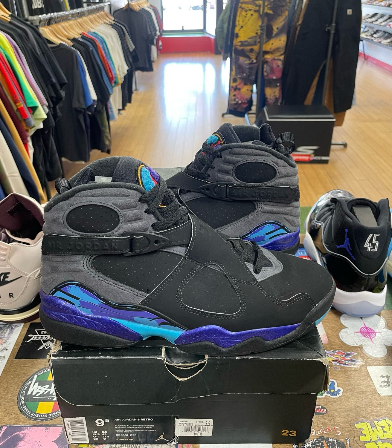 Jordan 8 Retro Aqua (2015)(WORN)
