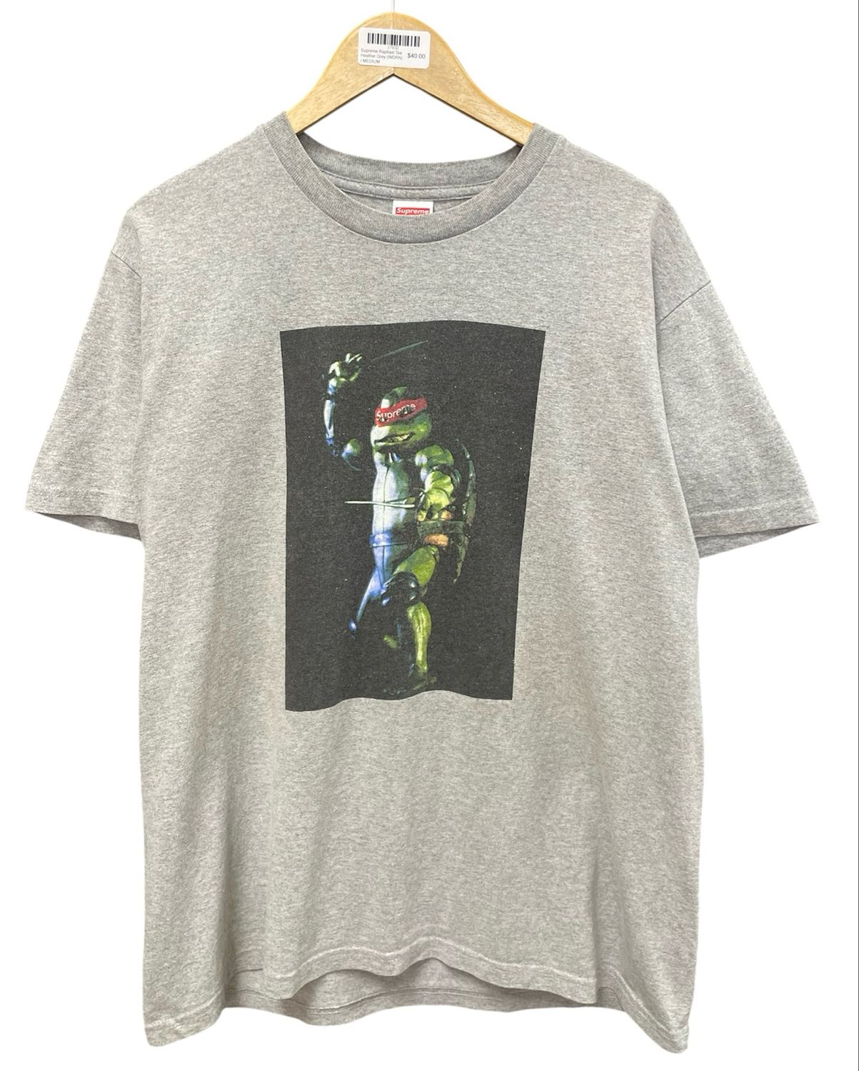 Supreme Raphael Tee Heather Grey (WORN)
