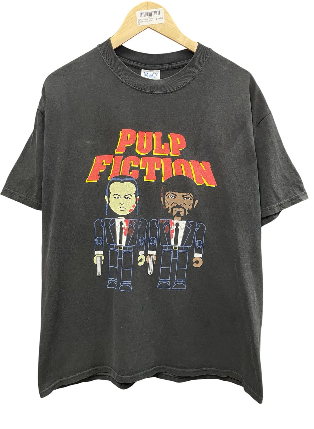 Early 00s Pulp Fiction Caricature Tee Size L