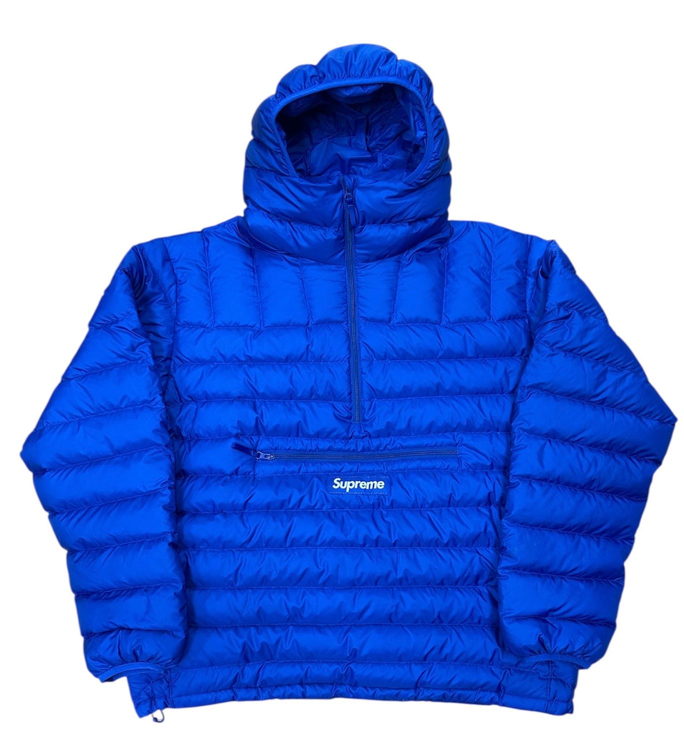 Supreme Micro Down Half Zip Hooded Pullover Royal (Lightly Worn)