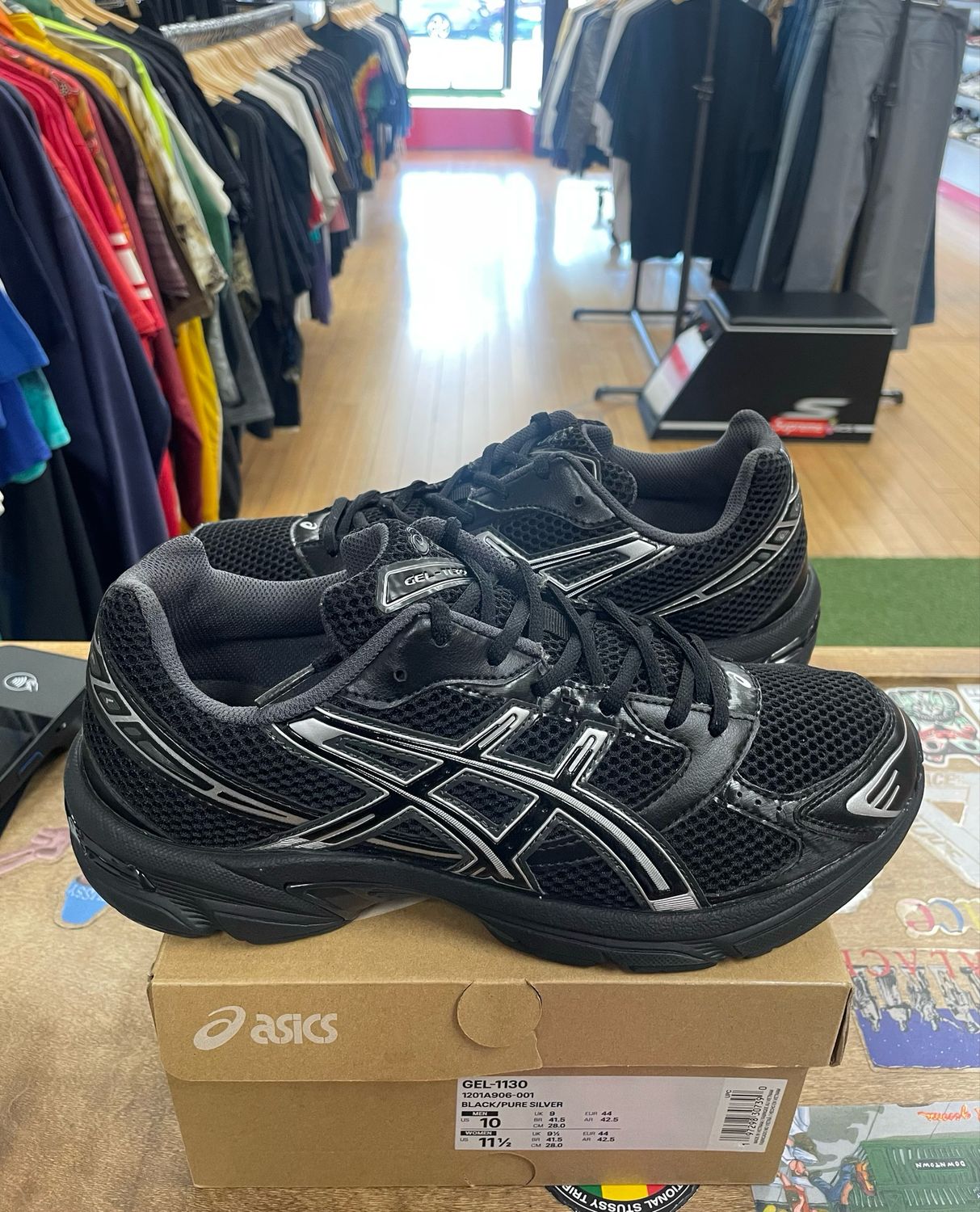 Pre Owned ASICS Gel-1130 Black Pure Silver