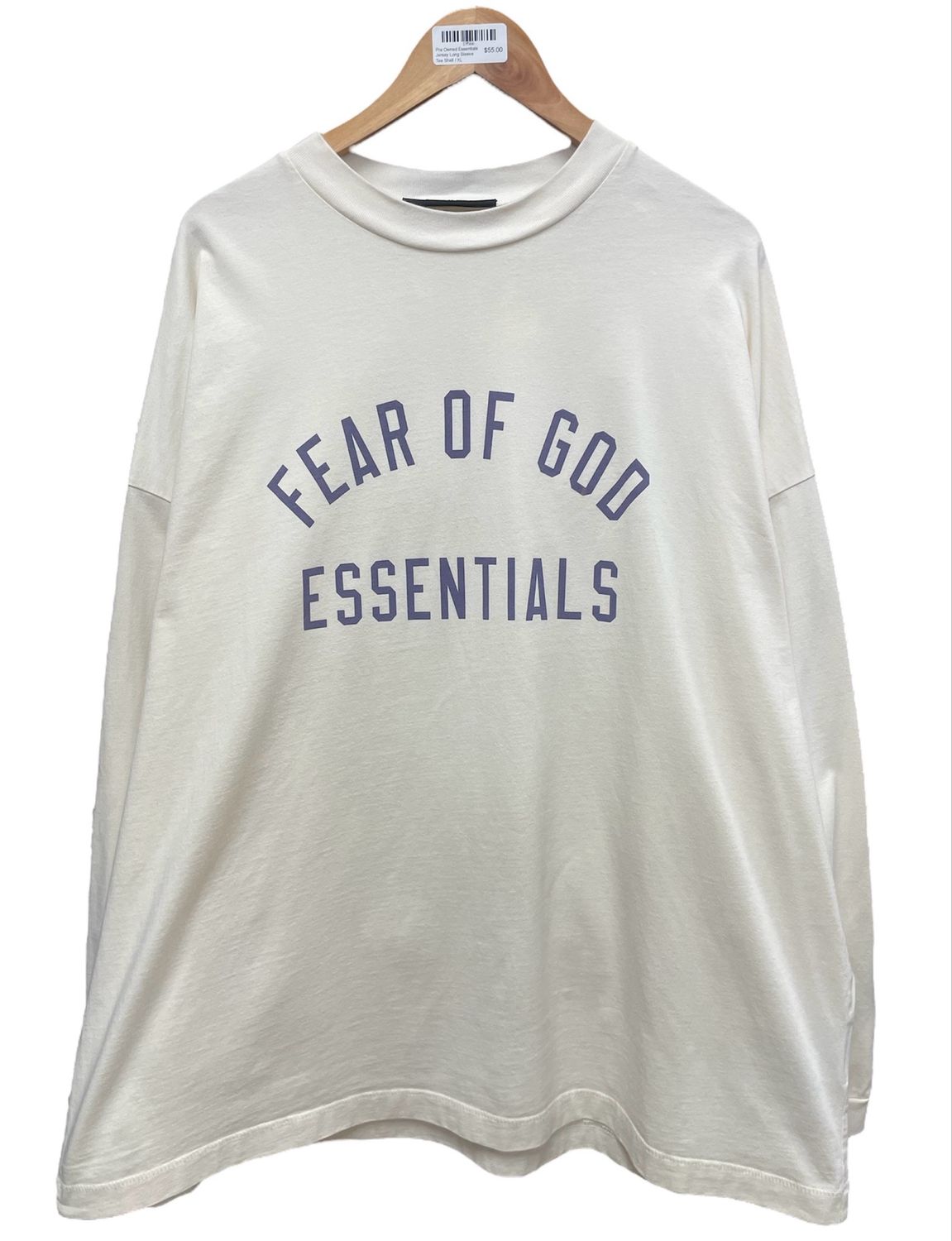 Pre Owned Essentials Jersey Long Sleeve Tee Shell