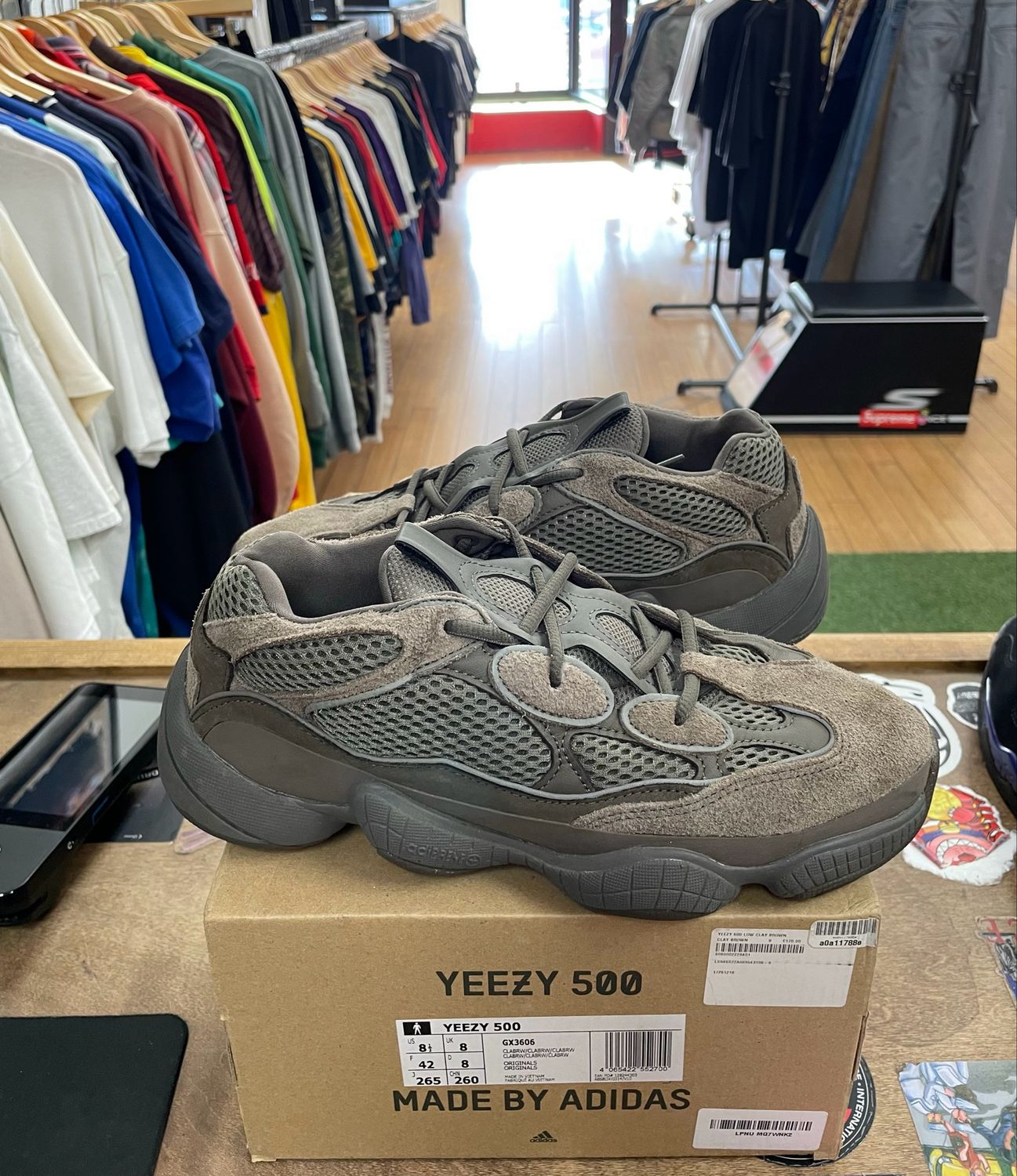 Pre Owned Adidas Yeezy 500 Clay Brown