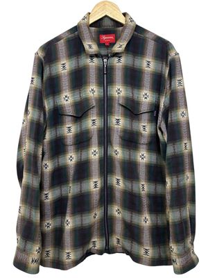 Pre Owned Supreme Plaid Flannel Zip Up FW17