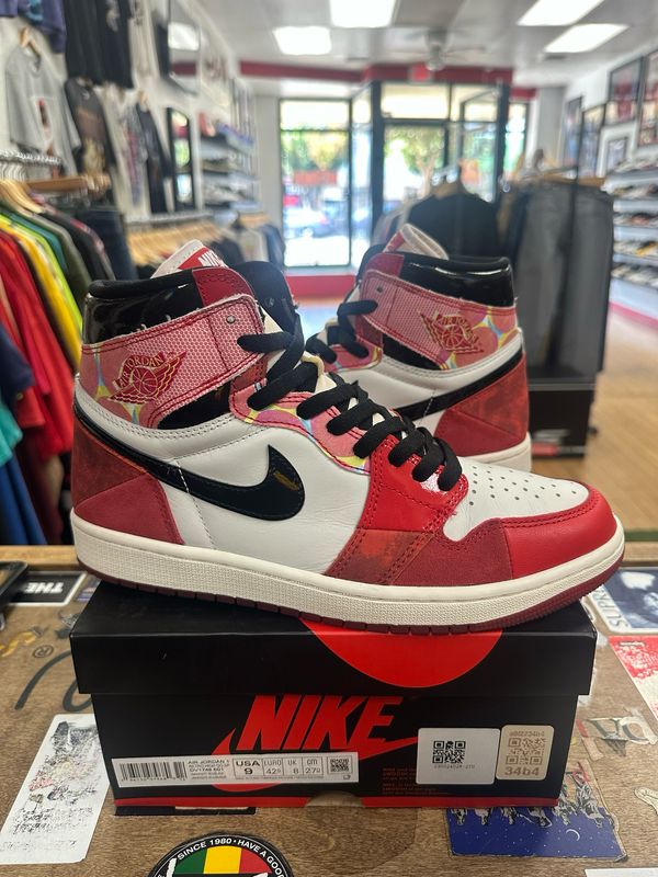 Jordan 1 Retro High OG Spider-Man Across the Spider-Verse (WORN) Size 9