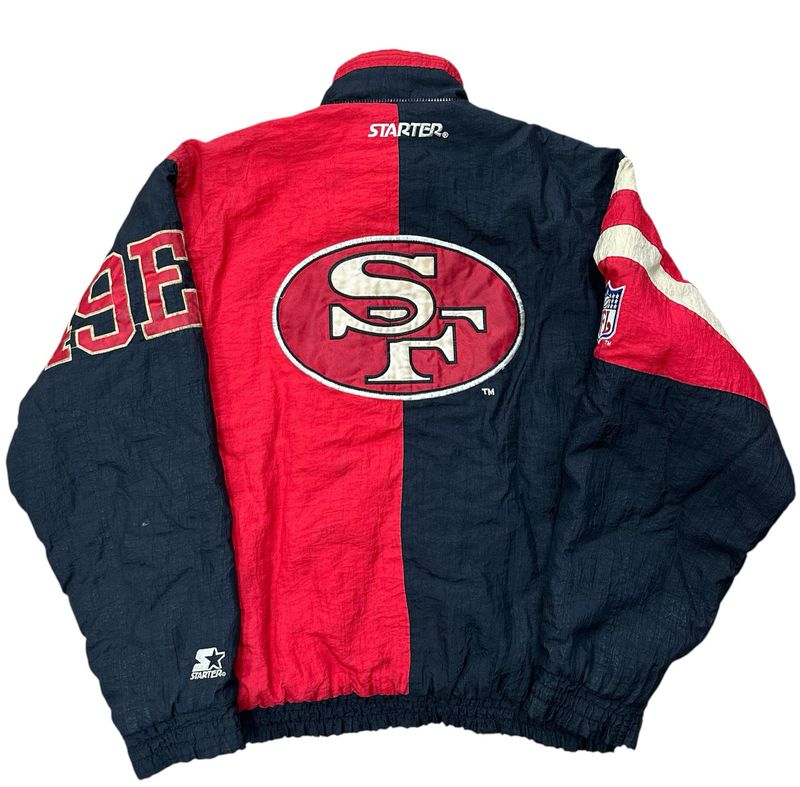 Vintage Starter 49ers Split Color block Jacket Size Large
