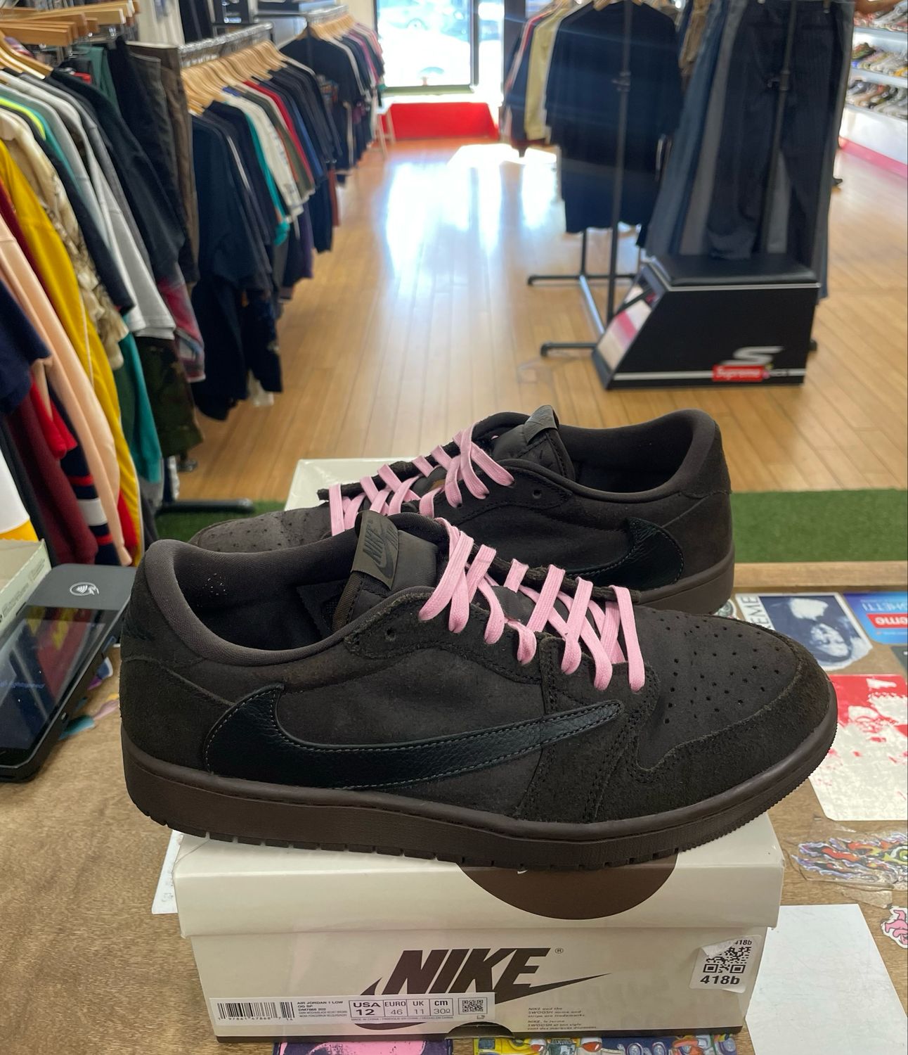 Pre Owned Jordan 1 Retro Low OG SP Travis Scott Velvet Brown