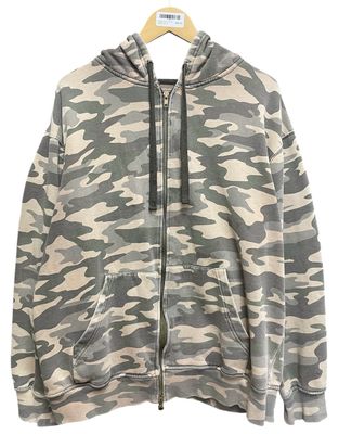 Vintage Camo Zip Up Hoodie Size XL
