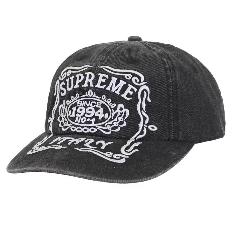 Supreme Italy 6-Panel Black (NEW)