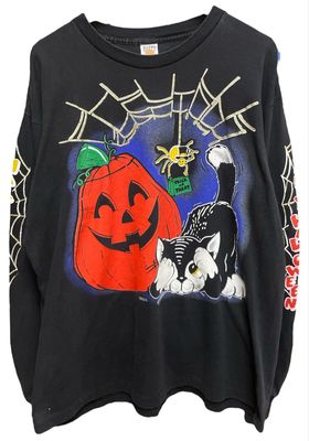 Vtg Halloween Long Sleeve 23x30