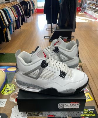 Pre Owned Jordan 4 Retro White Cement (2025) Size 9