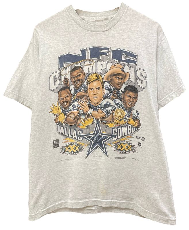 Vintage Cowboys Carciature Tee Size Large