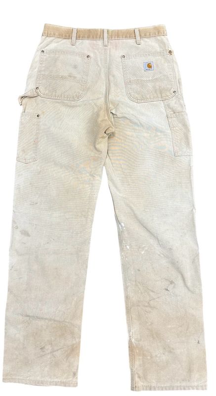Vintage Carhartt Double Knee Faded Tan Pants 35x33