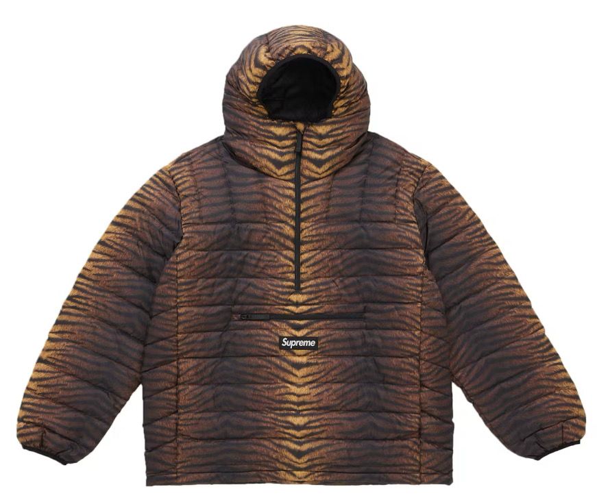 New Supreme Micro Down Half Zip Hooded Pullover (FW25) Tiger