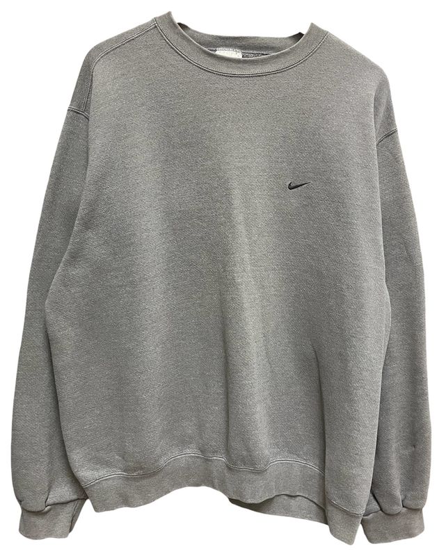 Vtg Nike Check Crewneck Grey