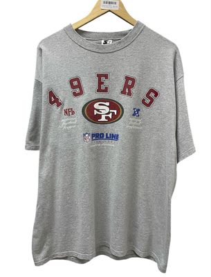 Vintage Starter 49ers Tee Grey Large