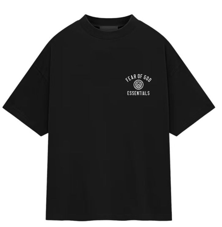 Fear of God Essentials Jersey Crewneck Tee (FW24) Black Large (NEW)