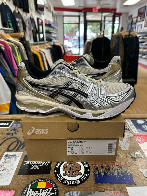 ASICS Gel-Kayano 14 Birch Pure Silver Size 9 (WORN)