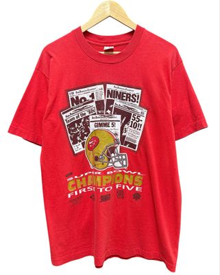 Vintage 49ers Tee Red Size XL