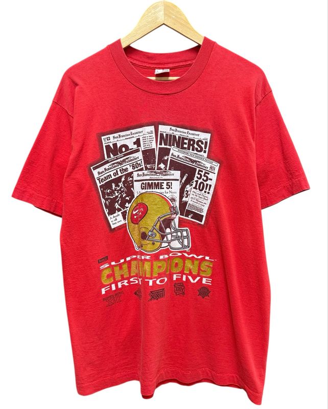 Vintage 49ers Tee Red Size XL