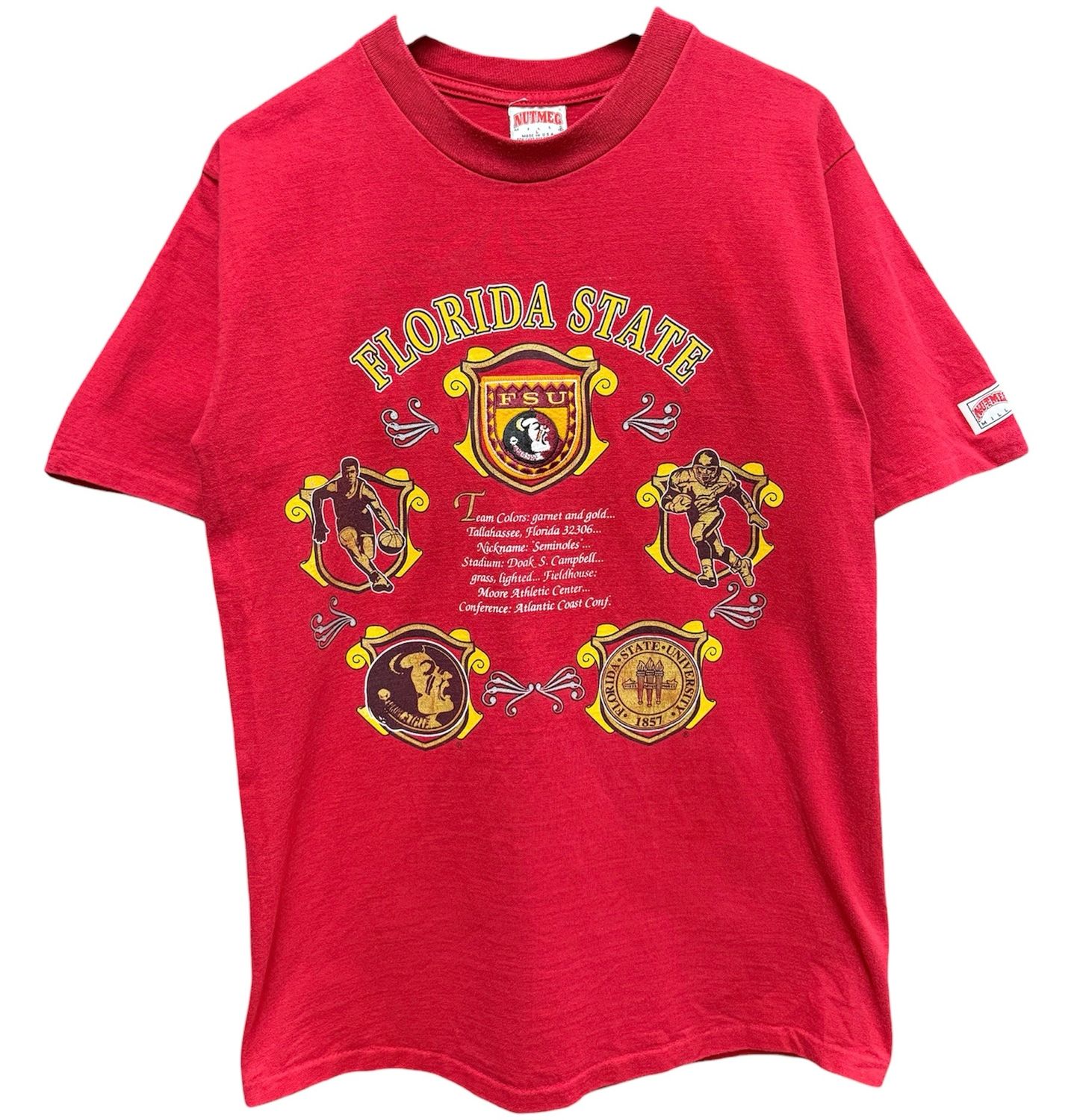 Vintage Florida State Nutmeg Mills Tee Size Large