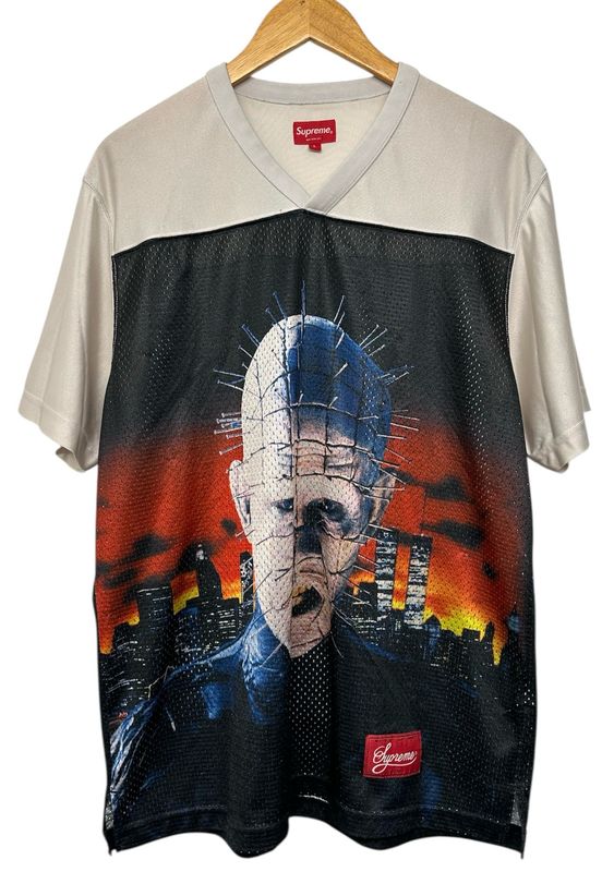 Supreme Hellraiser Football Jersey White Size Large (WORN)