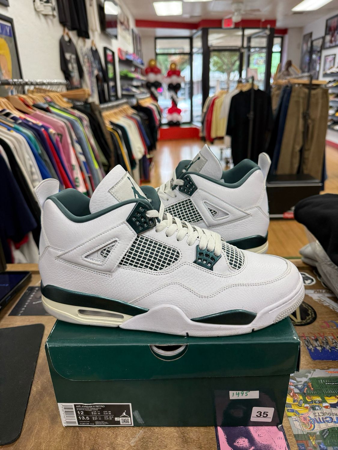 Pre Owned Jordan 4 Retro Oxidized Green