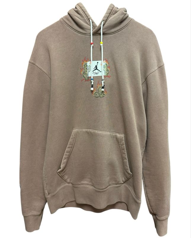 Travis Scott x Jordan Flight Graphic Hoodie Archaeo Brown Size Small