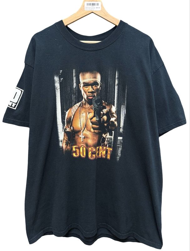 Vtg 50  Cent G Unit Get Rich Or Die Trying Tee Size XL 24.5x32