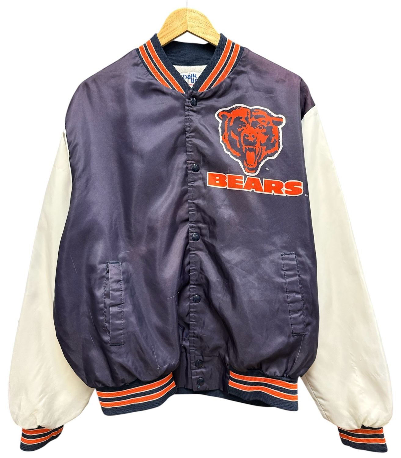 Vtg Chalkline Chicago Bears Fanimation Jacket Size XL