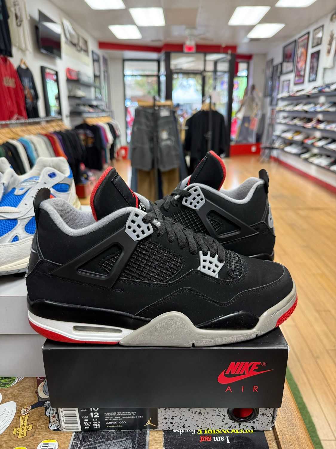 Jordan 4 Retro Bred (2019) Size 10.5 (WORN)(REP LID)